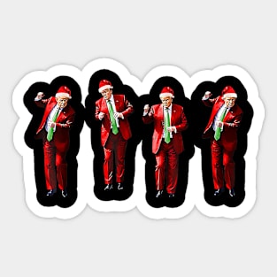 Funny Trump Dance Santa Claus Christmas Sticker